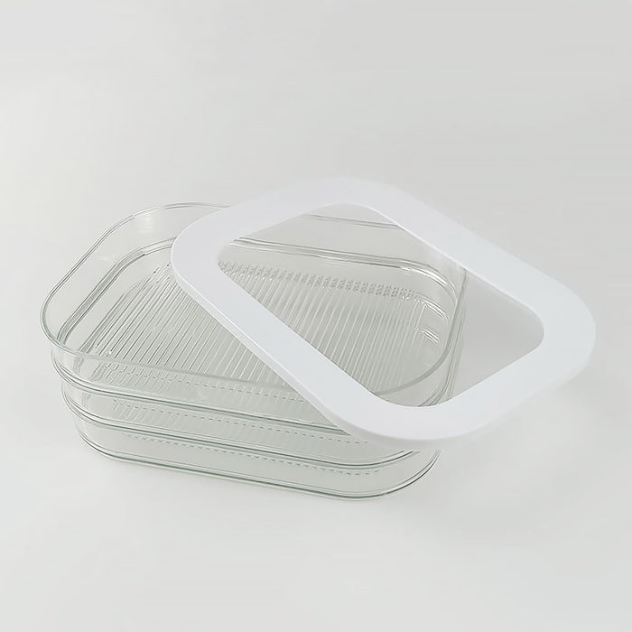 Food Grade Transparent Plastic Freezer Storage Box With Lid