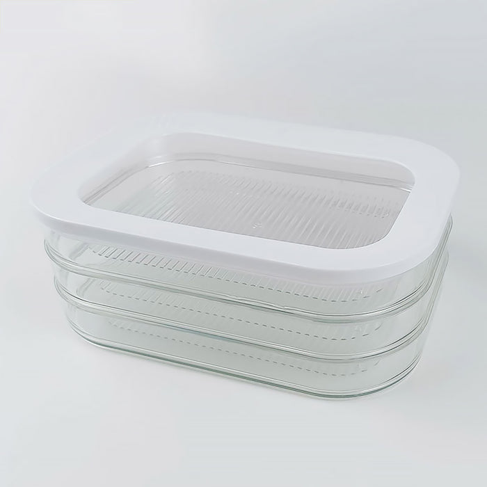 Food Grade Transparent Plastic Freezer Storage Box With Lid