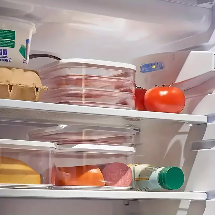 Food Grade Transparent Plastic Freezer Storage Box With Lid