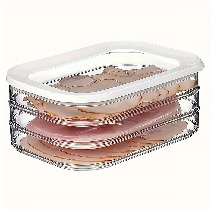 Food Grade Transparent Plastic Freezer Storage Box With Lid