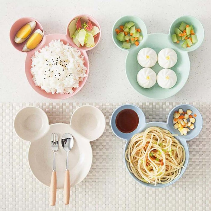 4pcs Wheat Straw Plate Set,180x180mm