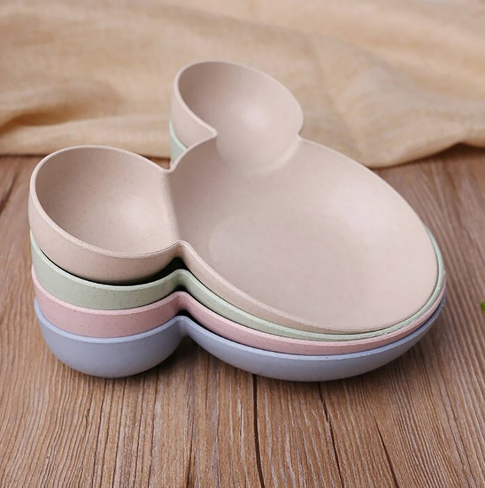4pcs Wheat Straw Plate Set,180x180mm