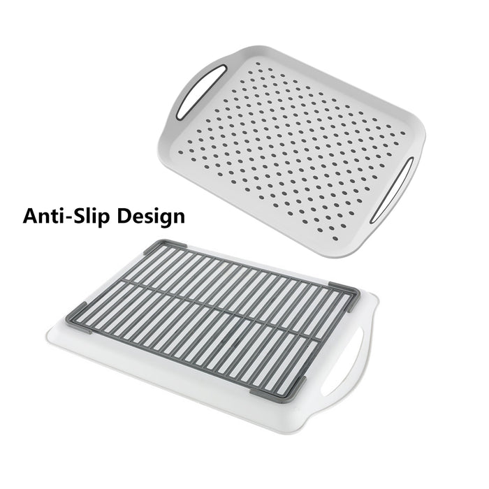 420x290x40mm Serving Tray Double Handle Non Slip, set of 2