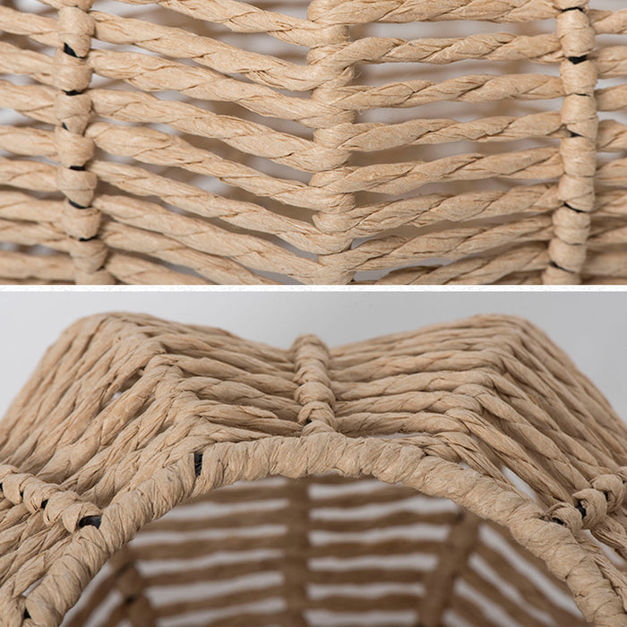 Pastoral Handwoven Paper Rope Lampshade Creative Hanging Light 230x35mm