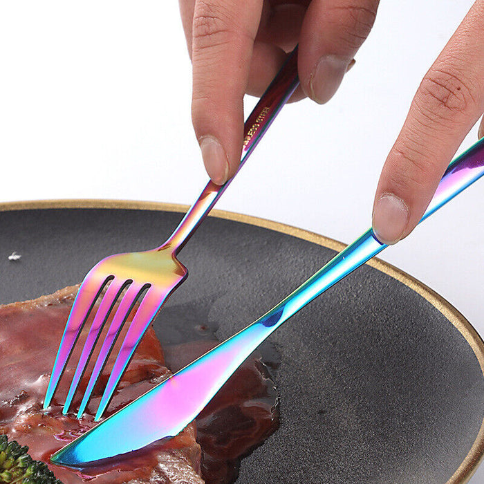8pcs Portable Stainless Steel Tableware