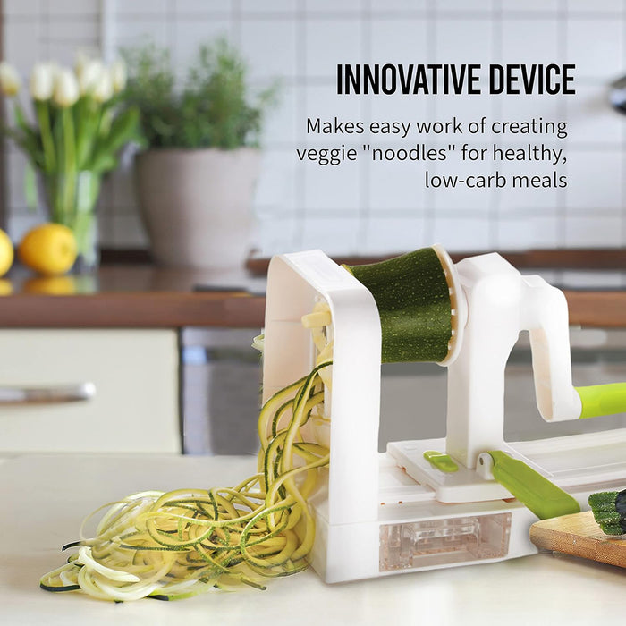 5-in-1 Manual Vegetable Slicer, Spiral Cutter, Grater, Shredder