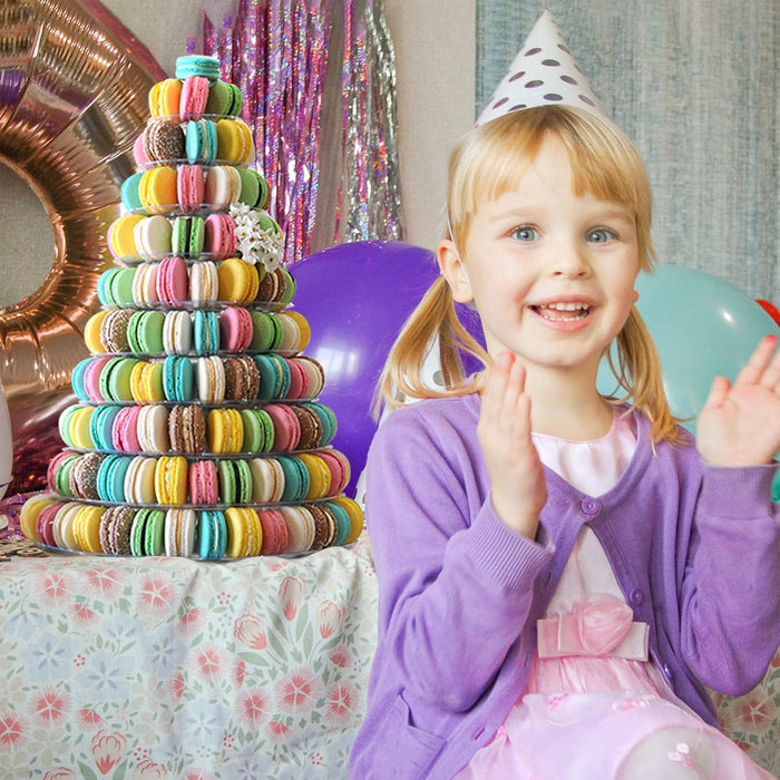 Plastic Wedding Macaron Tower, 10-Tier