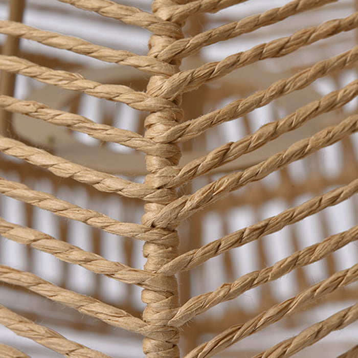 Brown Paper Rope Pendant Light Rattan Lamp, 60x190x190mm