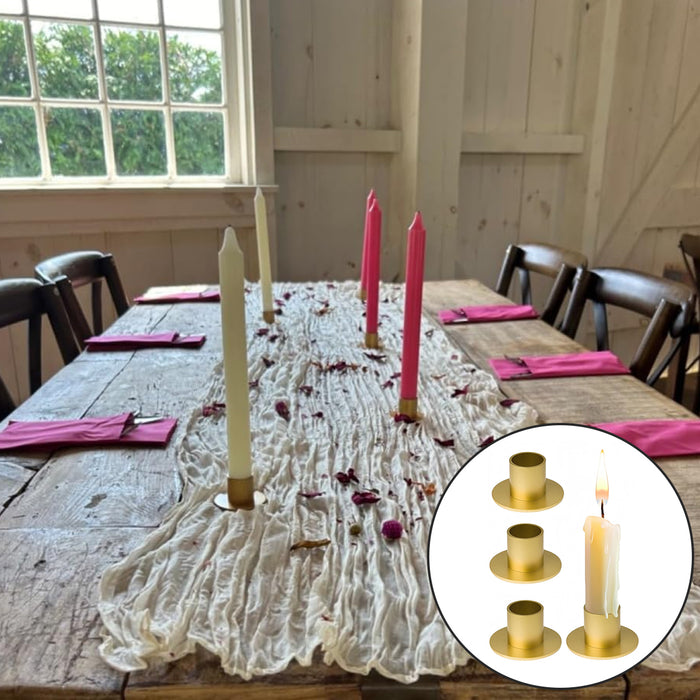 European Iron Table Candlesticks, Table Candlesticks, set of 4