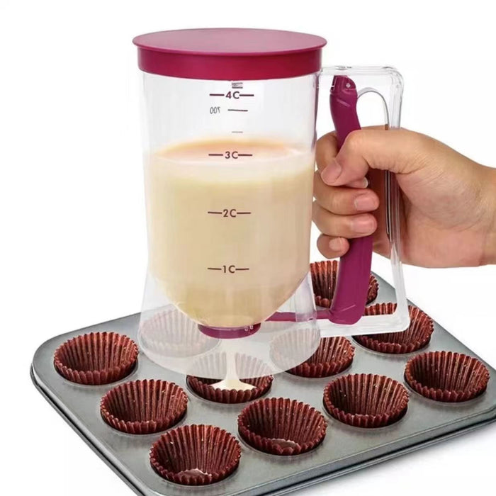Batter Dispenser with Measuring Label, Purple