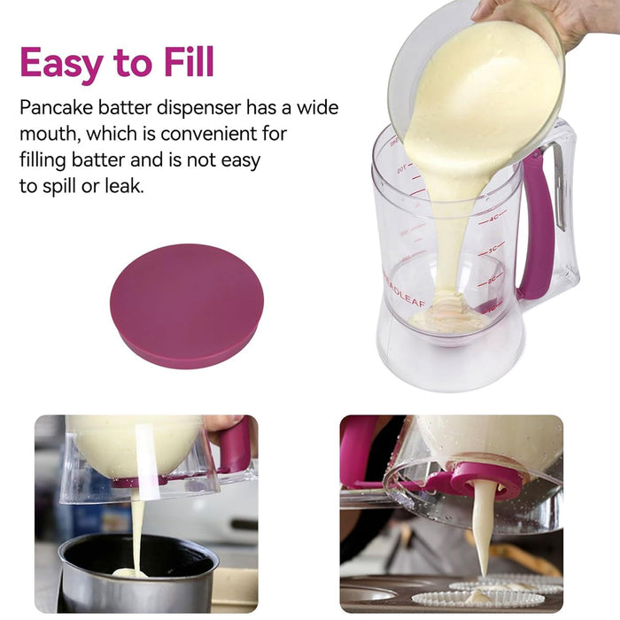 Batter Dispenser with Measuring Label, Purple