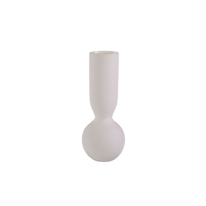 Simple White Ceramic Vase for Table Decor, 105x260mm