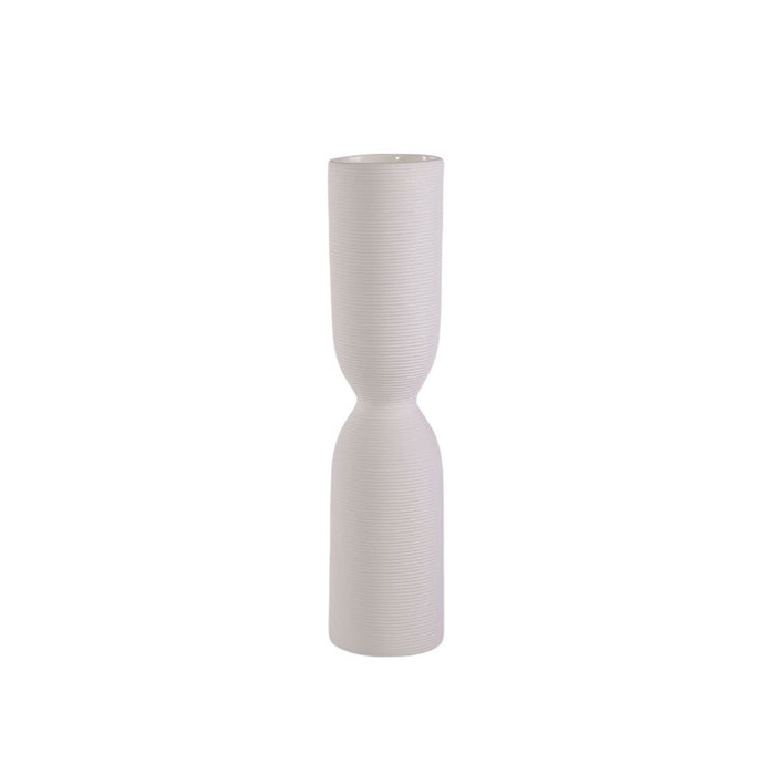 Simple White Ceramic Vase for Table Decor, 75x310mm