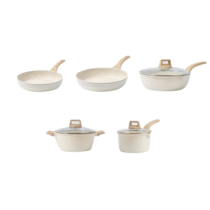 White Cookware Set, set of 8