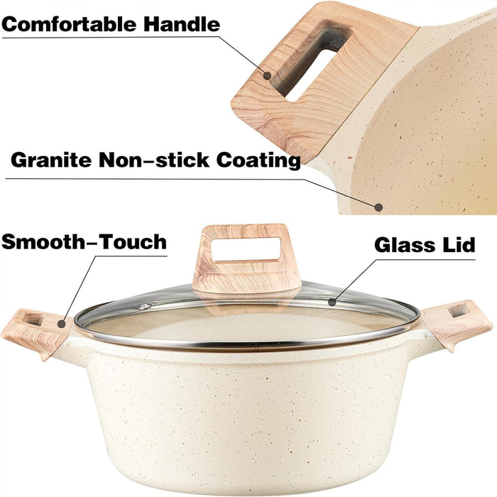 White Cookware Set, set of 8