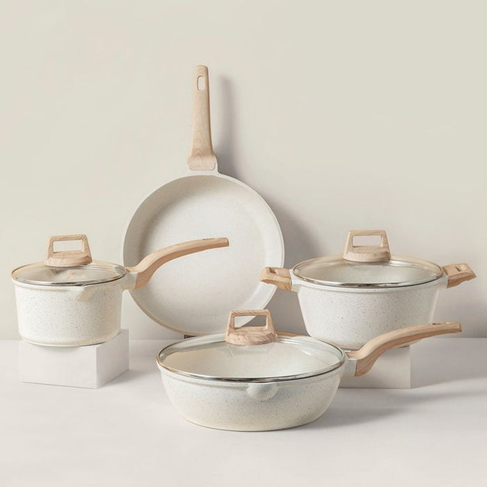 White Cookware Set, set of 8