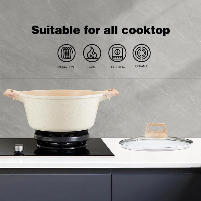White Cookware Set, set of 8