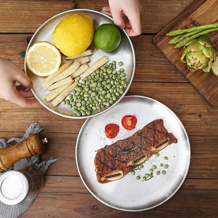 Stainless Steel Dinner Plate,6 pack