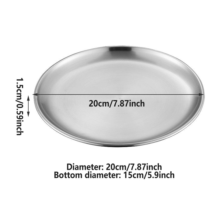 Stainless Steel Dinner Plate,6 pack
