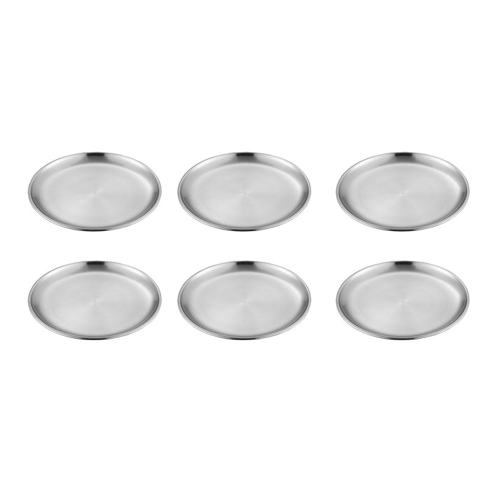 Stainless Steel Dinner Plate,6 pack