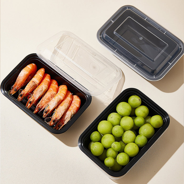 Disposable Food Containers with Lid,225x155x55mm, 50pcs