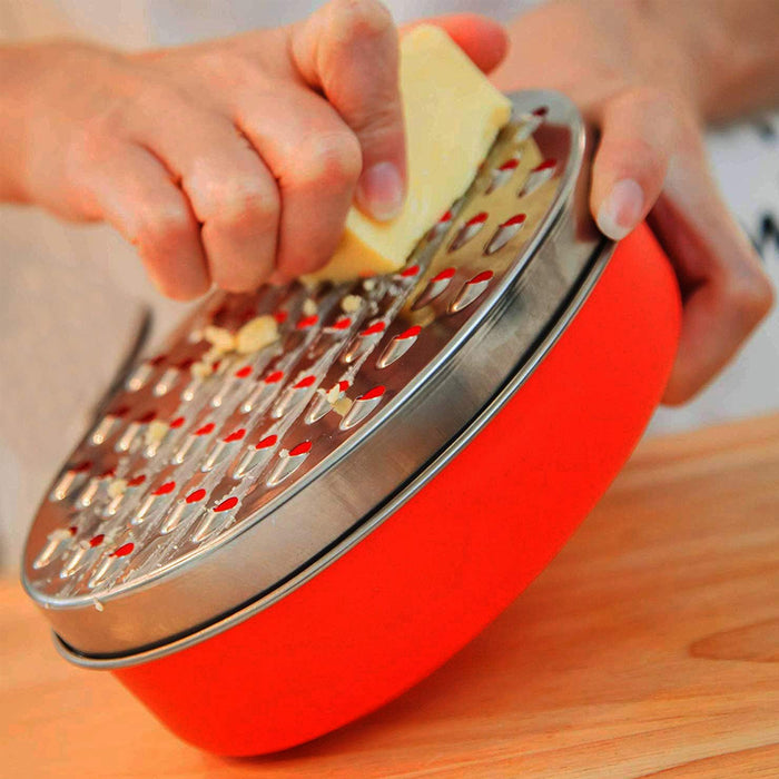 Stainless Steel Kitchen Cheese Grater with Container