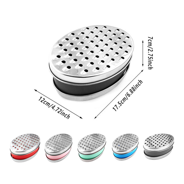 Stainless Steel Kitchen Cheese Grater with Container