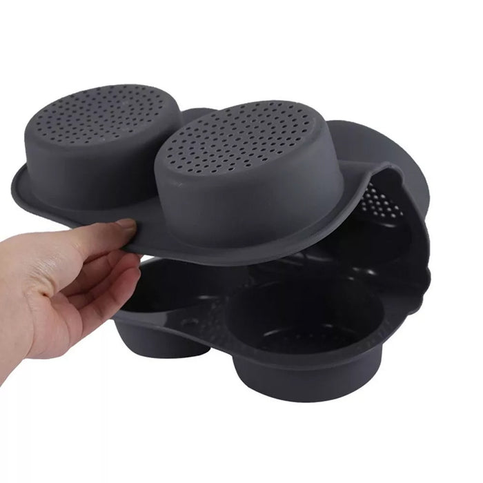 6 Cavity Silicone Hamburger Bun Pan