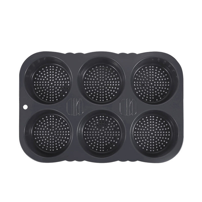 6 Cavity Silicone Hamburger Bun Pan