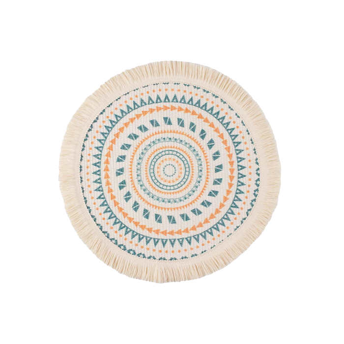Round Fabric  Placemats Fabric Heat Insulation Pads