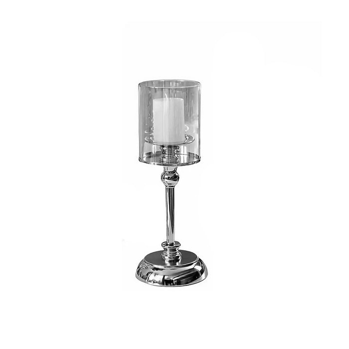 Metal Glass Candlestick Holder, Medium size