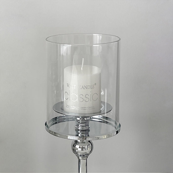 Metal Glass Candlestick Holder, Small size