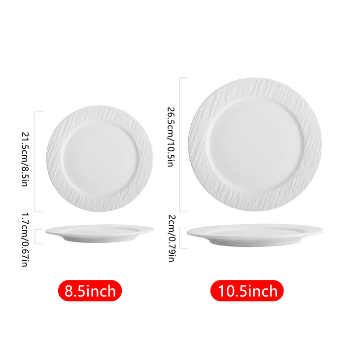 215mm White Ceramic Plate