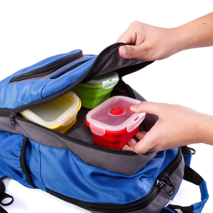 Silicone Collapsible Bento Lunch Box Set