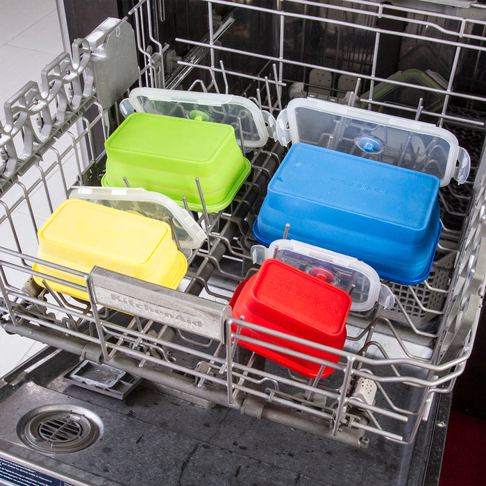 Silicone Collapsible Bento Lunch Box Set