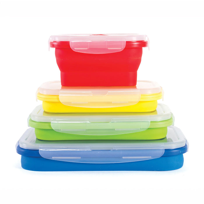 Silicone Collapsible Bento Lunch Box Set