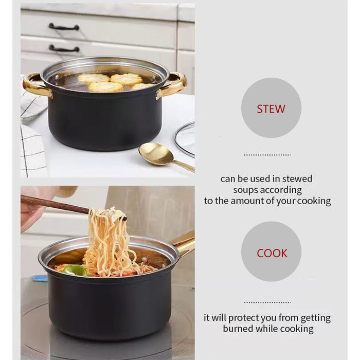 Black Stainless Steel Cookware Set