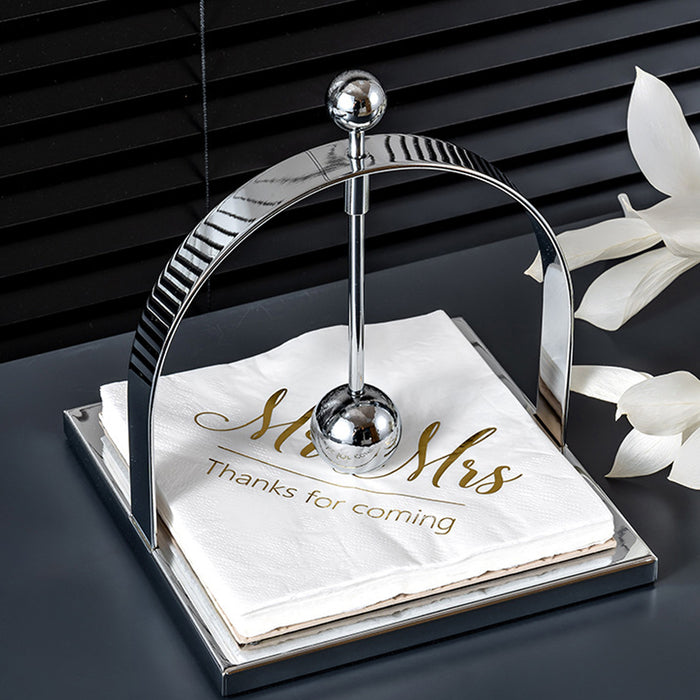Stainless Steel Napkin Holder for Café Restaurant Decor