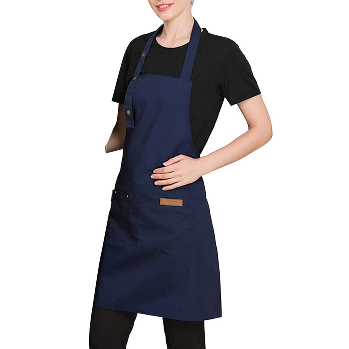 Cafe Restaurant Kitchen Apron, Dark Blue