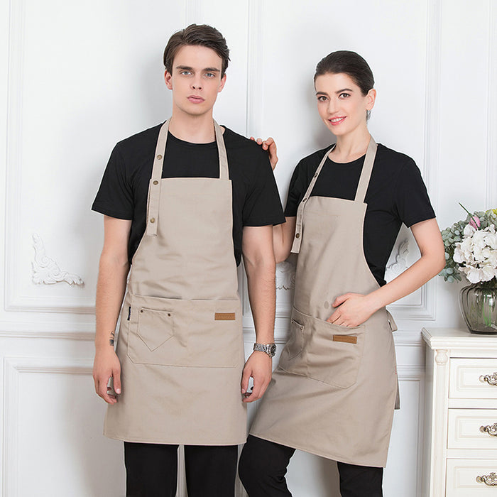 Cafe Restaurant Kitchen Apron, Beige
