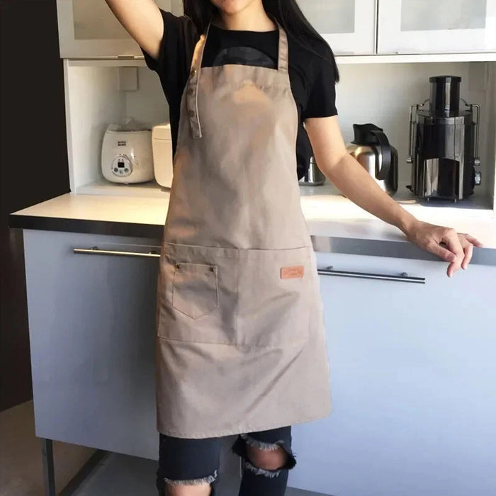 Cafe Restaurant Kitchen Apron, Beige