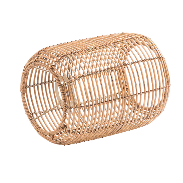 Yellow Vintage Chandelier, Bohemian Style Woven Rattan Lampshade
