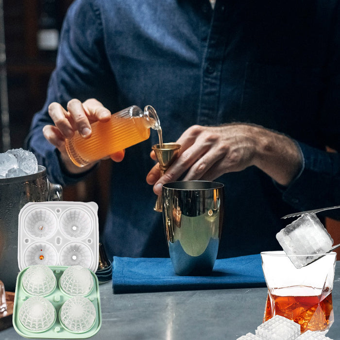 2pcs Silicone Ice Mold Tray for Whiskey Cocktails