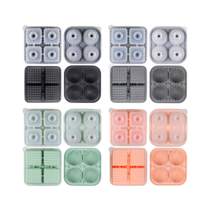 2pcs Silicone Ice Mold Tray for Whiskey Cocktails