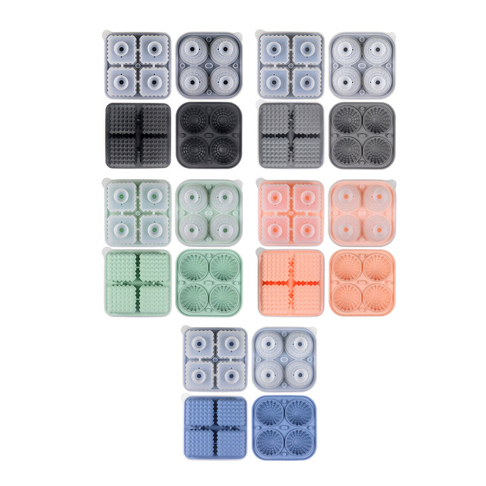 2pcs Silicone Ice Mold Tray for Whiskey Cocktails