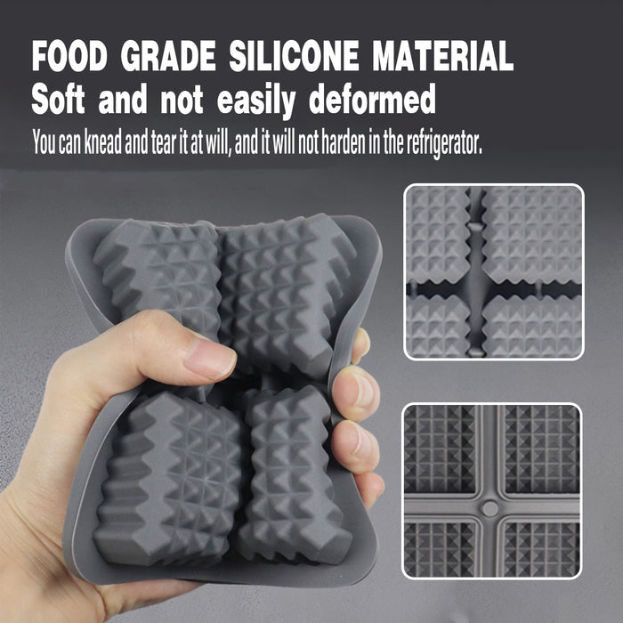 2pcs Silicone Ice Mold Tray for Whiskey Cocktails