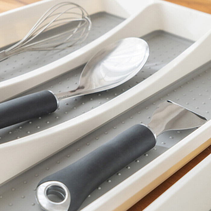 White Kitchen Cutlery Tray Drawer, 285x320x50mm