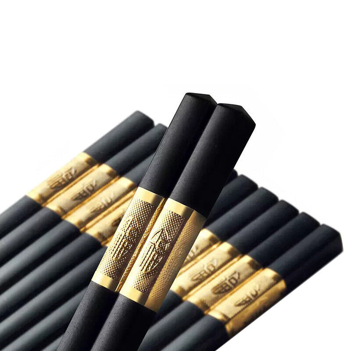 Premium Alloy Reusable Chopsticks, 10Pairs