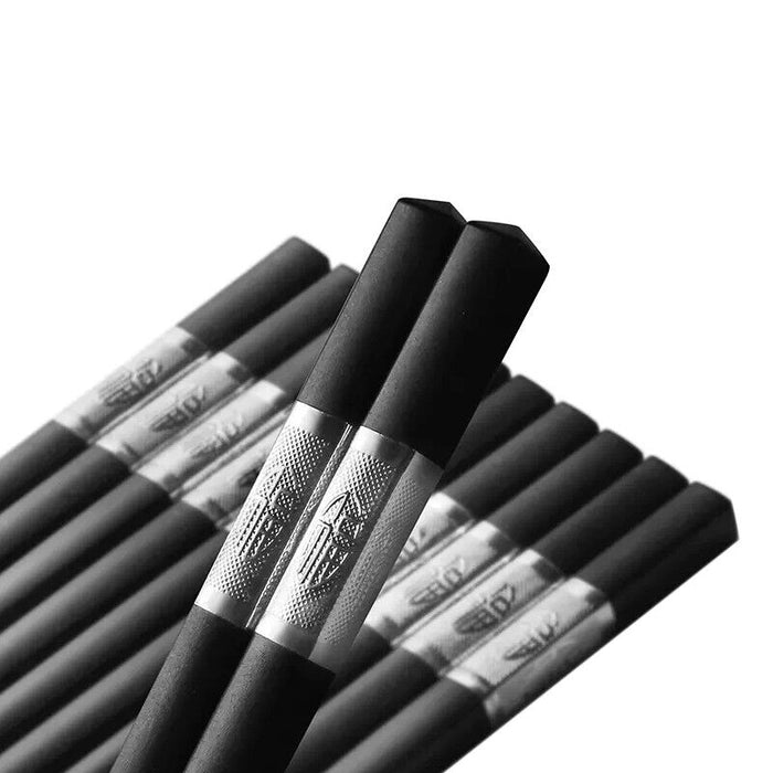 Premium Alloy Reusable Chopsticks, 10Pairs
