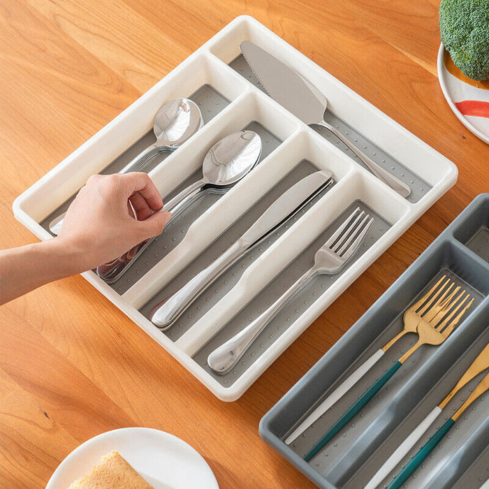 White Kitchen Cutlery Tray Drawer, 285x320x50mm